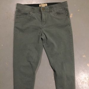 Olive Green Democracy ab solution skinny jeans